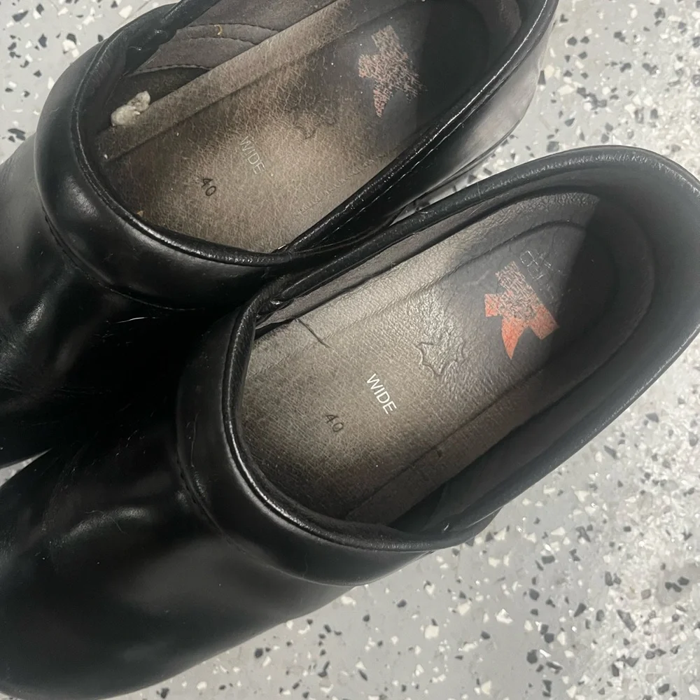 Dansko Black Leather Slip-On Shoes - Picture 3 of 4